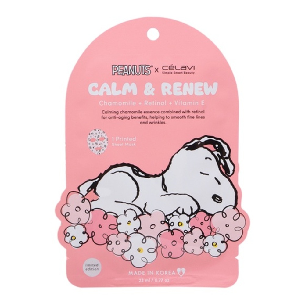 Peanuts x CélaVi nwt Calm & Renew Sheet Mask set of 5 snoopy